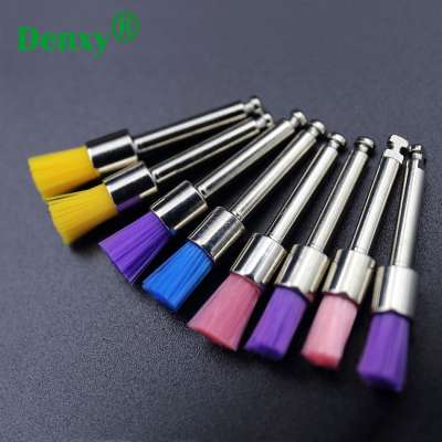 Denxy Dental Nylon Polishing Brushes Bowl Shape Dental Prophy Brush for Bending Machine colorful Polishing brush Ortho bracket