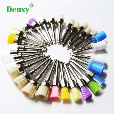 Denxy Dental Nylon Polishing Brushes Bowl Shape Dental Prophy Brush for Bending Machine colorful high quality Dental Aesthetic